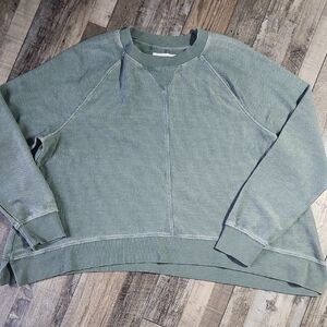 Thread & Supply Ribbed Sweatshirt Green Pullover NWT Size Large